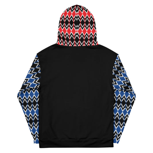 Origen Destination |On-Arrival Point of Origen Symbol-inspired Blue/Red Unisex Hoodie