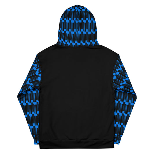 Origen Destination |On-Arrival Point of Origen Symbol-inspired Turquoise/Black Unisex Hoodie
