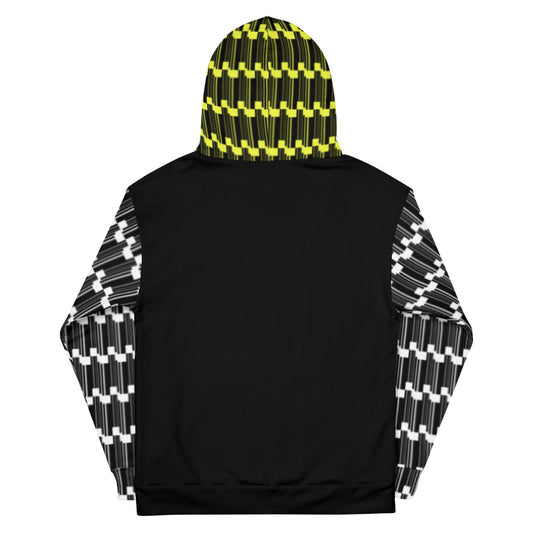 Origen Destination |On-Arrival Point of Origen Symbol-inspired Green/Yellow/White Unisex Hoodie