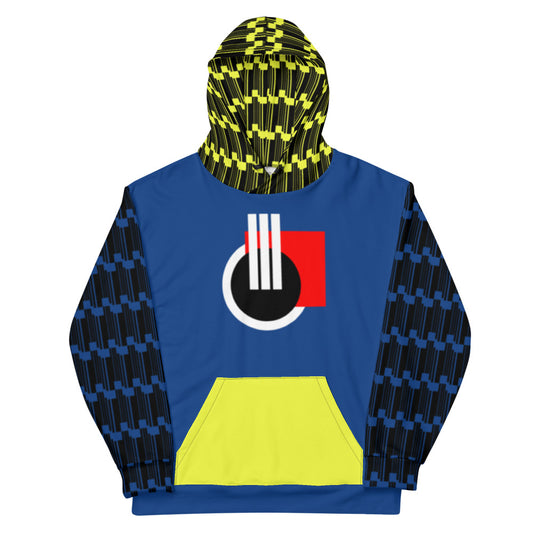 Origen Destination |On-Arrival Point of Origen Symbol-inspired Blue/Yellow Unisex Hoodie