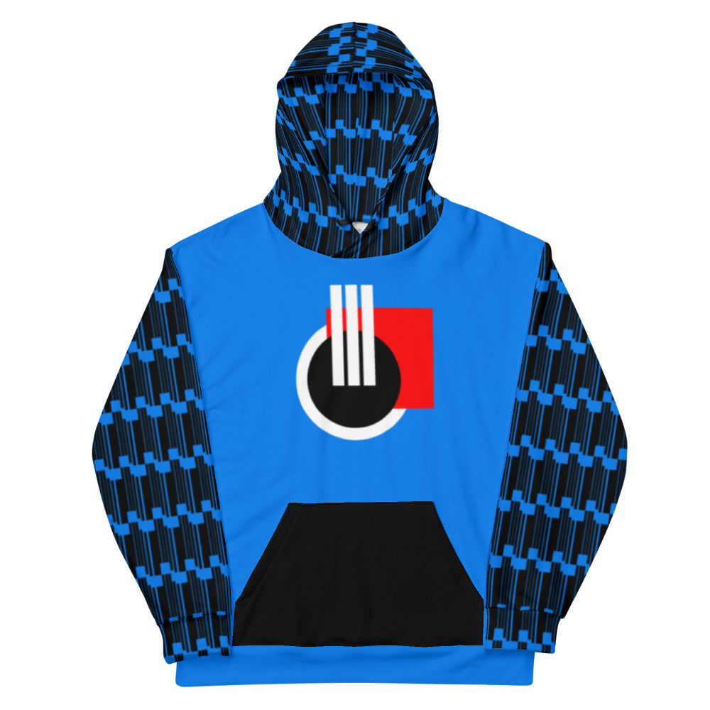 Origen Destination |On-Arrival Point of Origen Symbol-inspired Turquoise/Black Unisex Hoodie