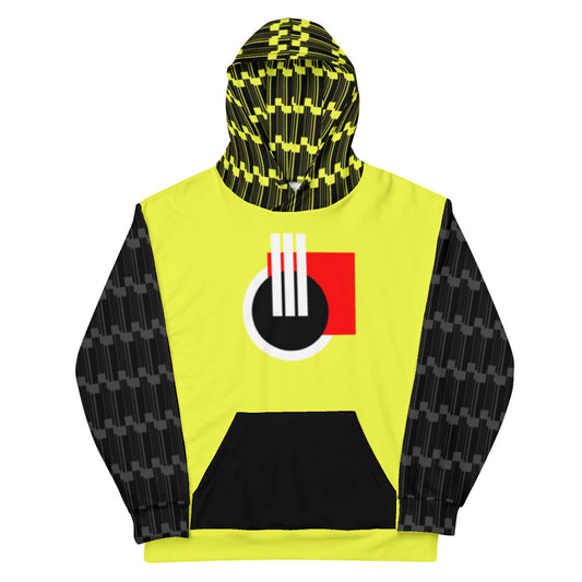 Origen Destination |On-Arrival Point of Origen Symbol-inspired Yellow/Gray Unisex Hoodie