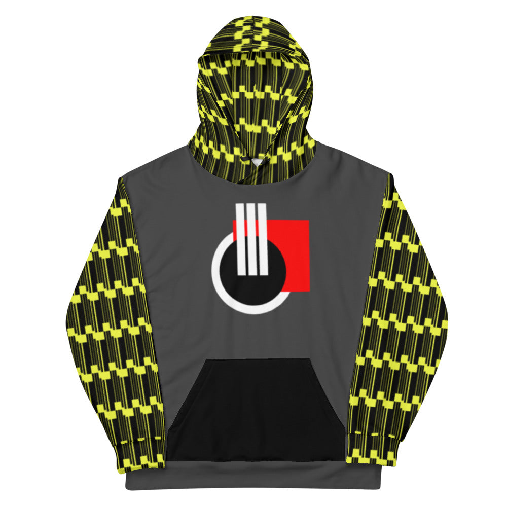 Origen Destination |On-Arrival Point of Origen Symbol-inspired Yellow/Gray Unisex Hoodie