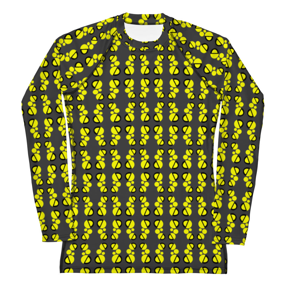 Origen Destination |On-Arrival Point of Origen Women's Yellow/Gray Symbol-inspired Rash Guard