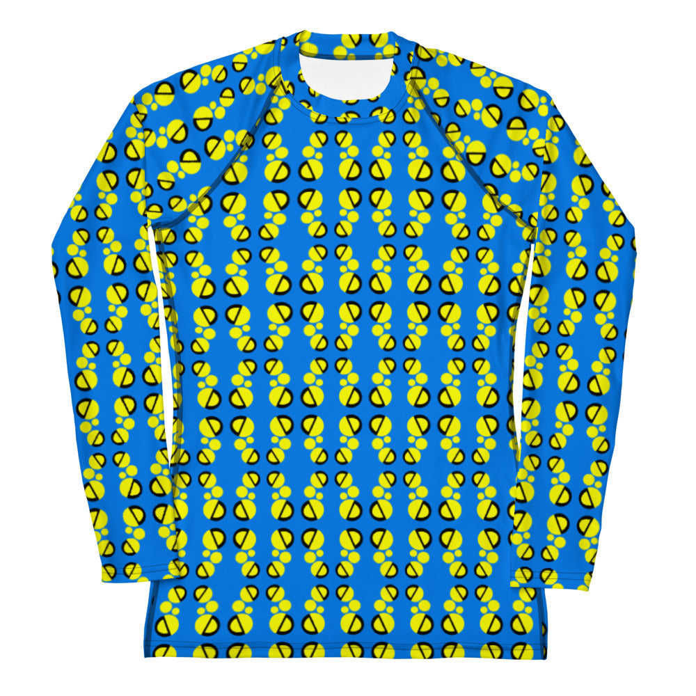 Origen Destination |On-Arrival Point of Origen Women's Turquoise/Yellow Symbol-inspired Rash Guard