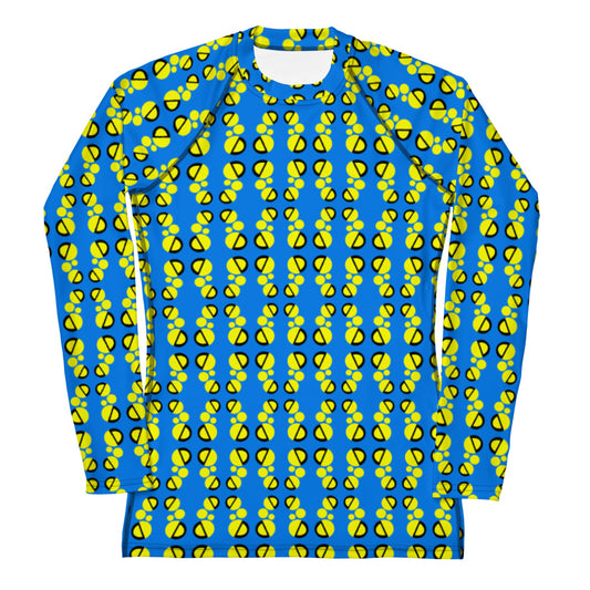 Origen Destination |On-Arrival Point of Origen Women's Turquoise/Yellow Symbol-inspired Rash Guard