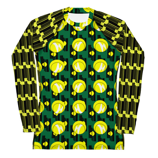 Origen Destination |On-Arrival Point of Origen Women's Symbol-inspired  Green/Yellow Rash Guard