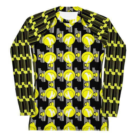 Origen Destination |On-Arrival Point of Origen Women's Yellow/Gray Symbol-inspired Rash Guard