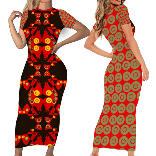 Origen Destination Short Sleeve Bodycon Dress
