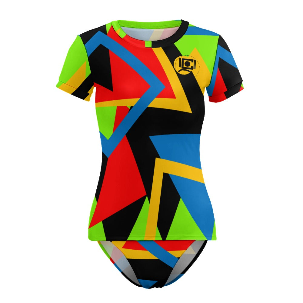 Origen Destination Women's Short Sleeve Two-piece Swimsuit