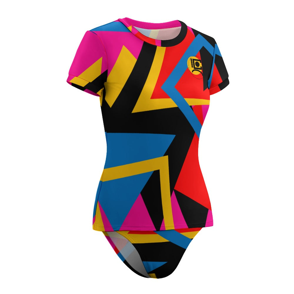 Origen Destination Women's Short Sleeve Two-piece Swimsuit