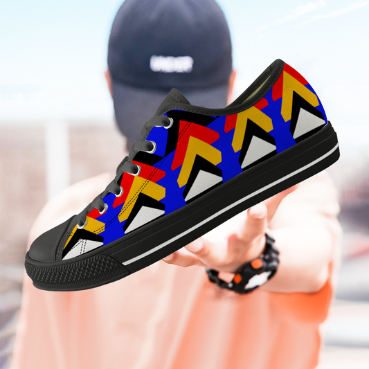 Origen Destination| Unisex Black Low Top Canvas Shoes