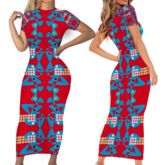 Origen Destination Short Sleeve Bodycon Dress