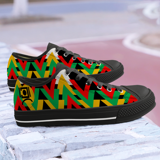 Origen Destination |Signature Unisex Black Low Top Canvas Shoes