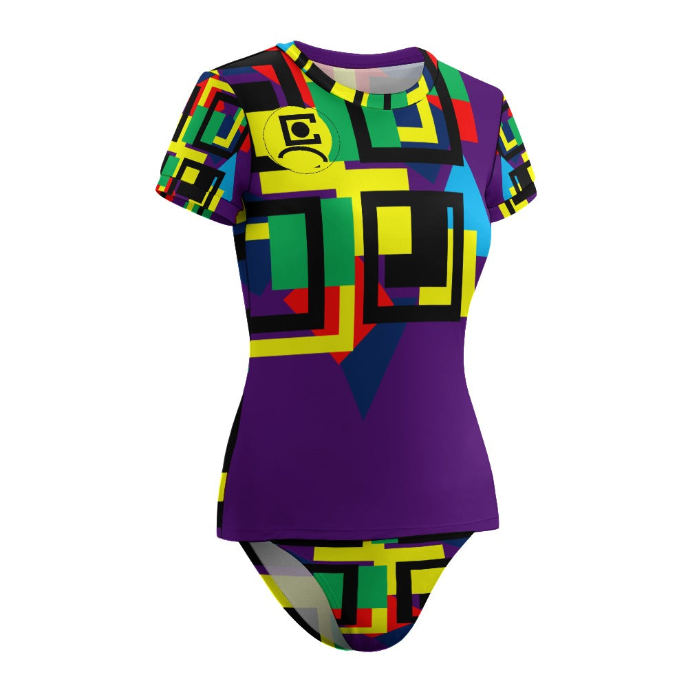 Origen Destination Women's Short Sleeve Two-piece Swimsuit