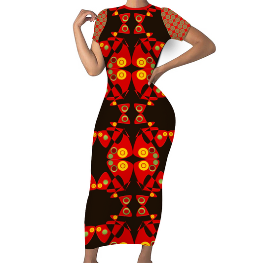 Origen Destination Short Sleeve Bodycon Dress