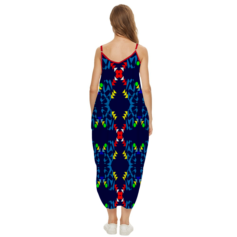 OD Women's Slip dress Dress Loose Sleeveless Dress Patt9