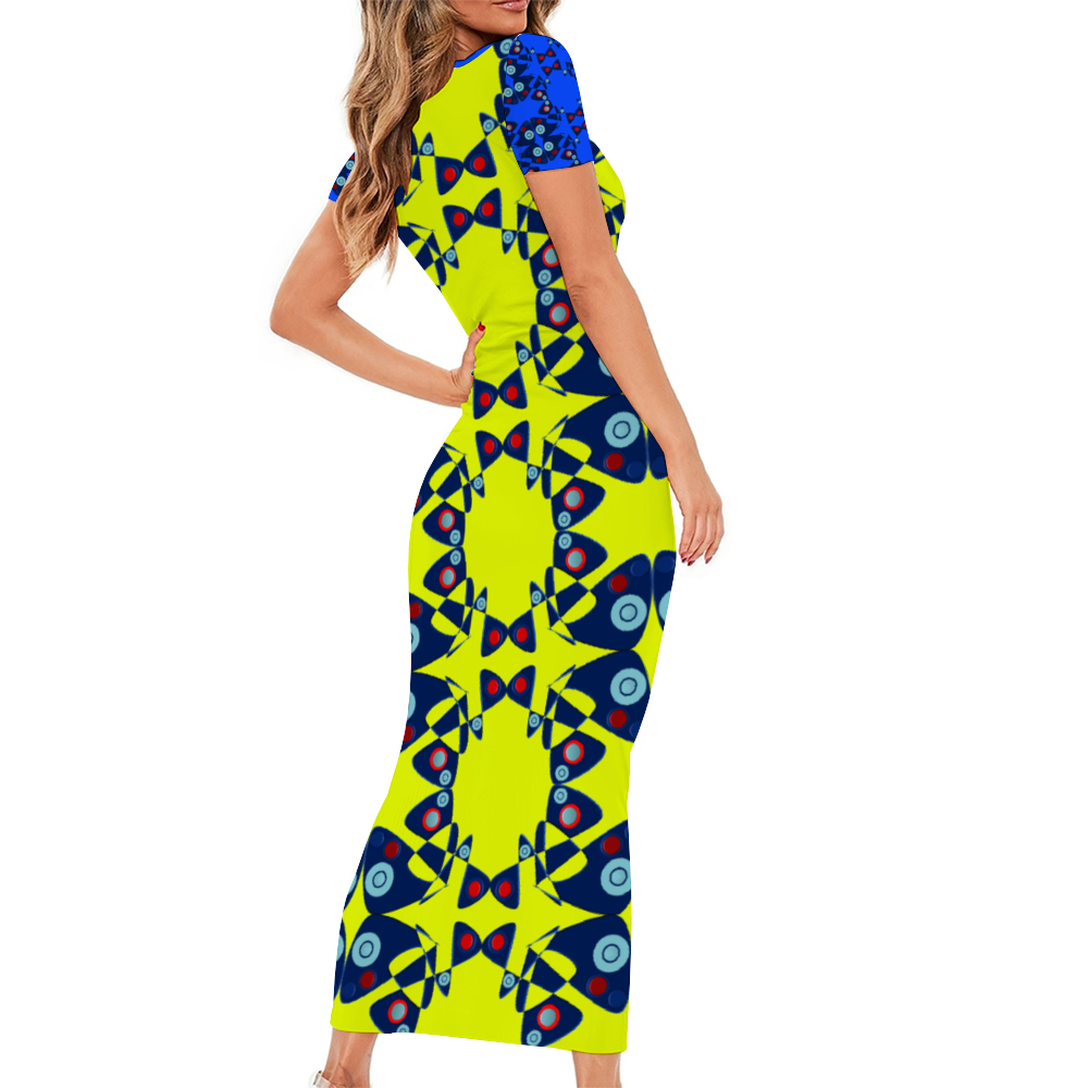 Origen Destination Short Sleeve Bodycon Dress