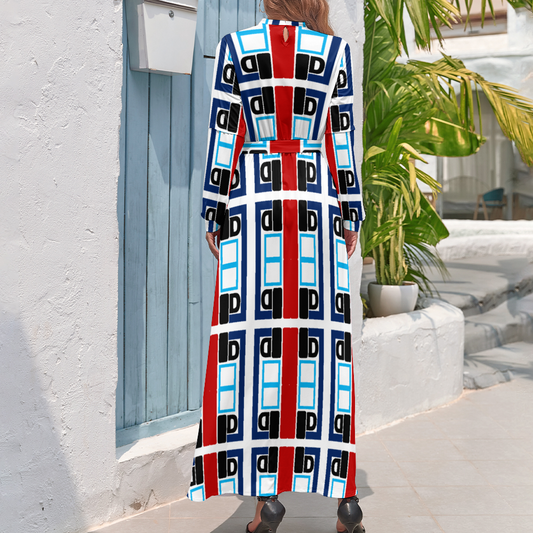 OD Women's Long Sleeves High Neck Dress