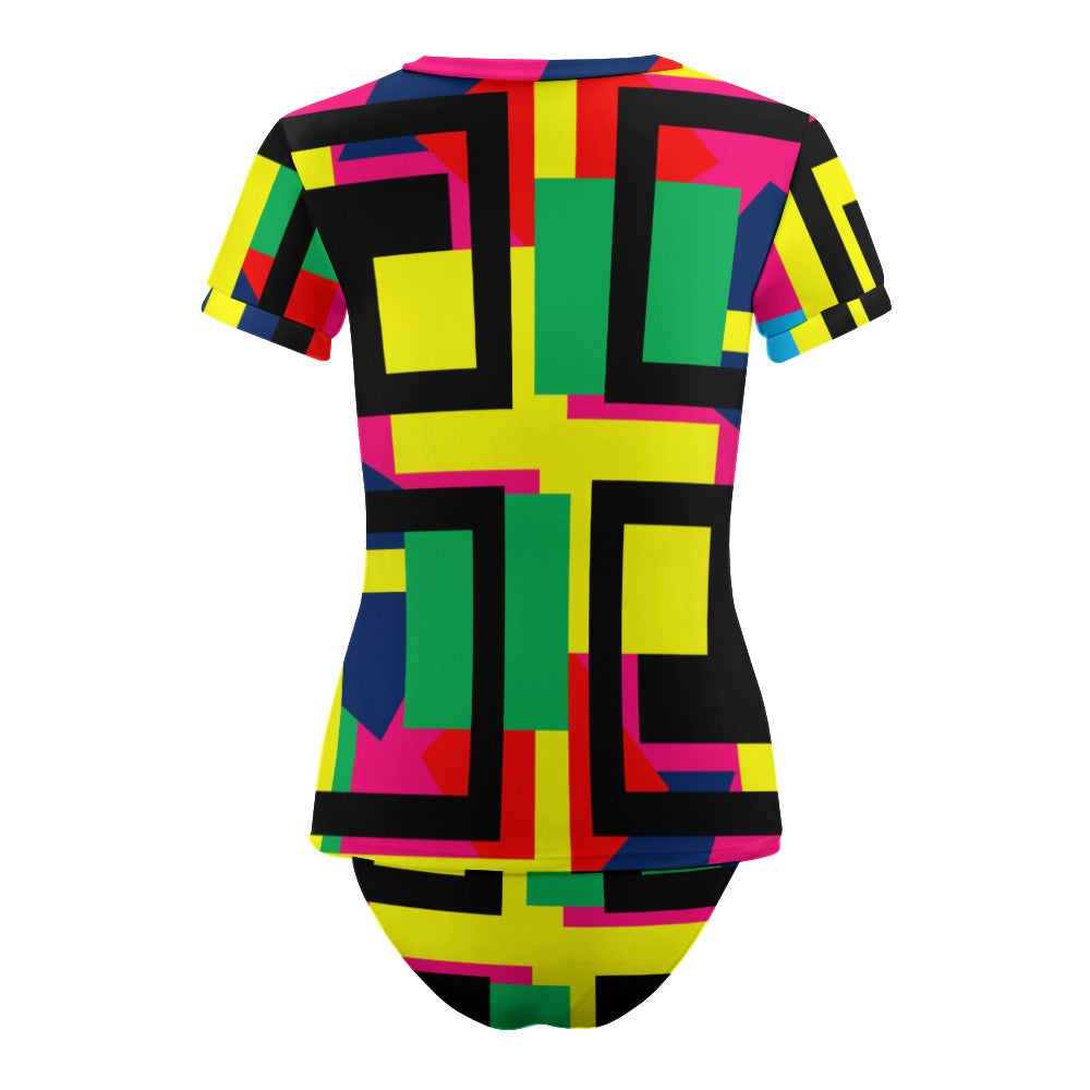 Origen Destination Women's Short Sleeve Two-piece Swimsuit