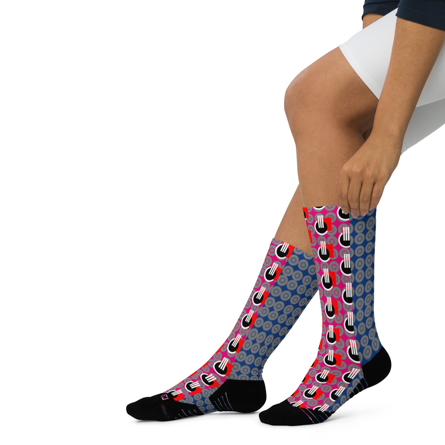 Origen Destination Crews-length socks (Orange FuchsiaBlu) *Waiting for restock*