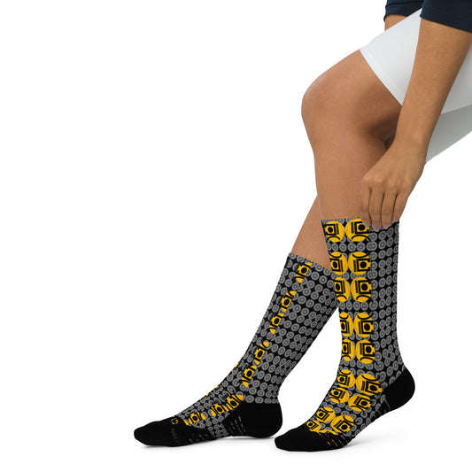 Origen Destination Signature Crew-length socks (Blk-Gold-Grey)*Waiting for restock*