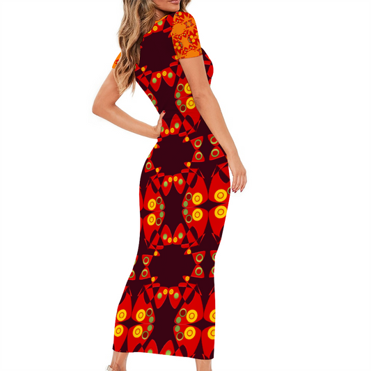 Origen Destination Short Sleeve Bodycon Dress