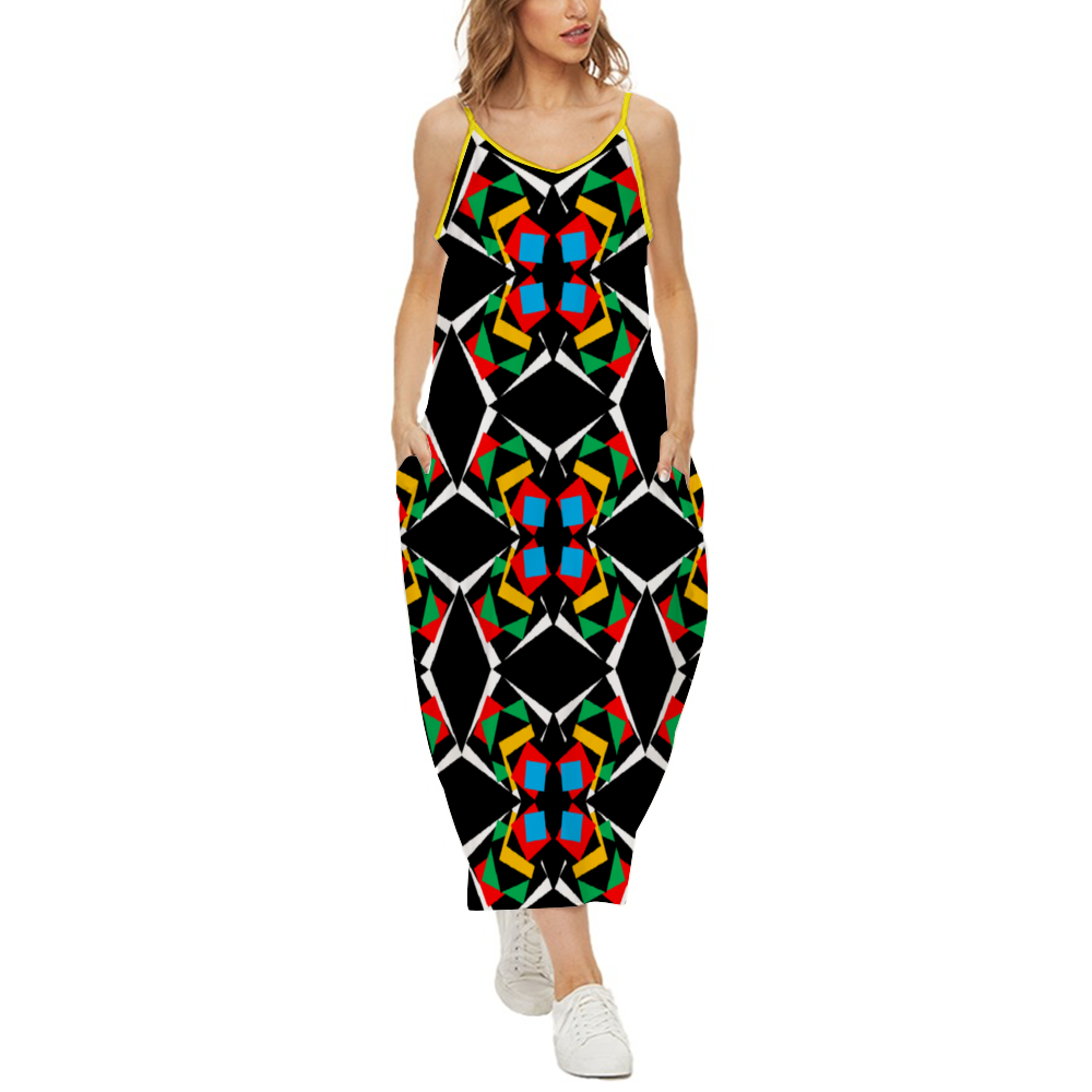 OD Custom Women's Dress Loose Sleeveless Dress Blk