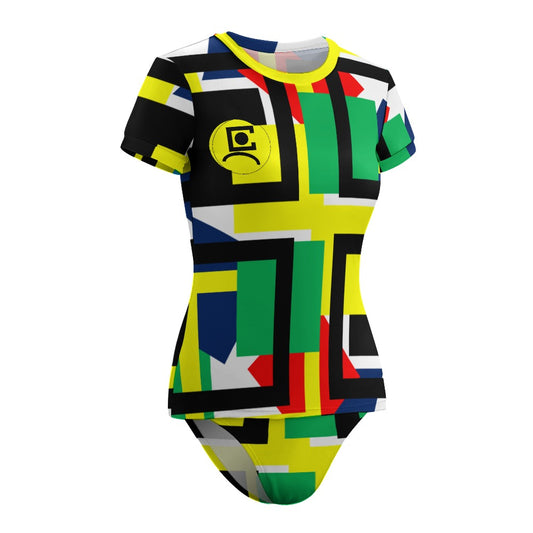 Origen Destination Women's Short Sleeve Two-piece Swimsuit
