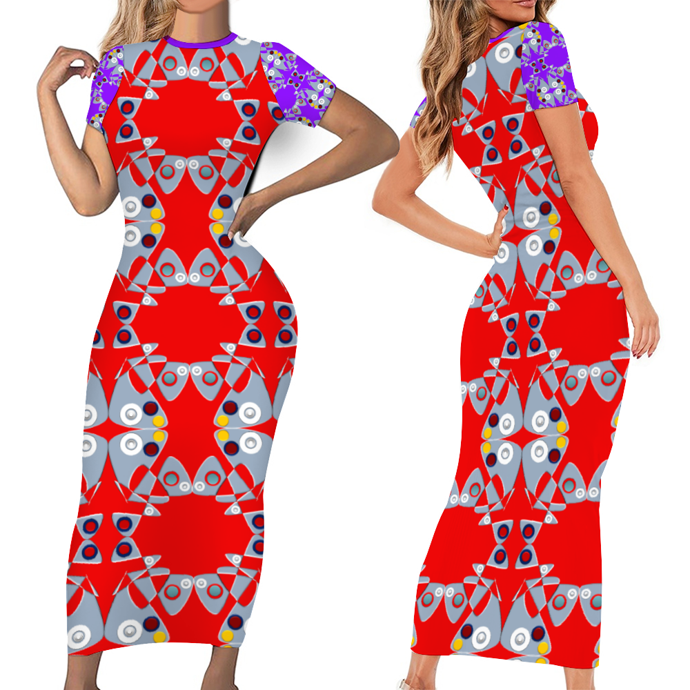 Origen Destination Short Sleeve Bodycon Dress
