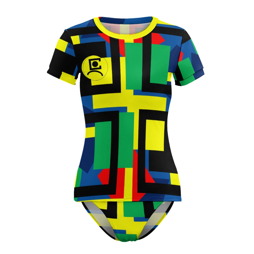 Origen Destination Women's Short Sleeve Two-piece Swimsuit