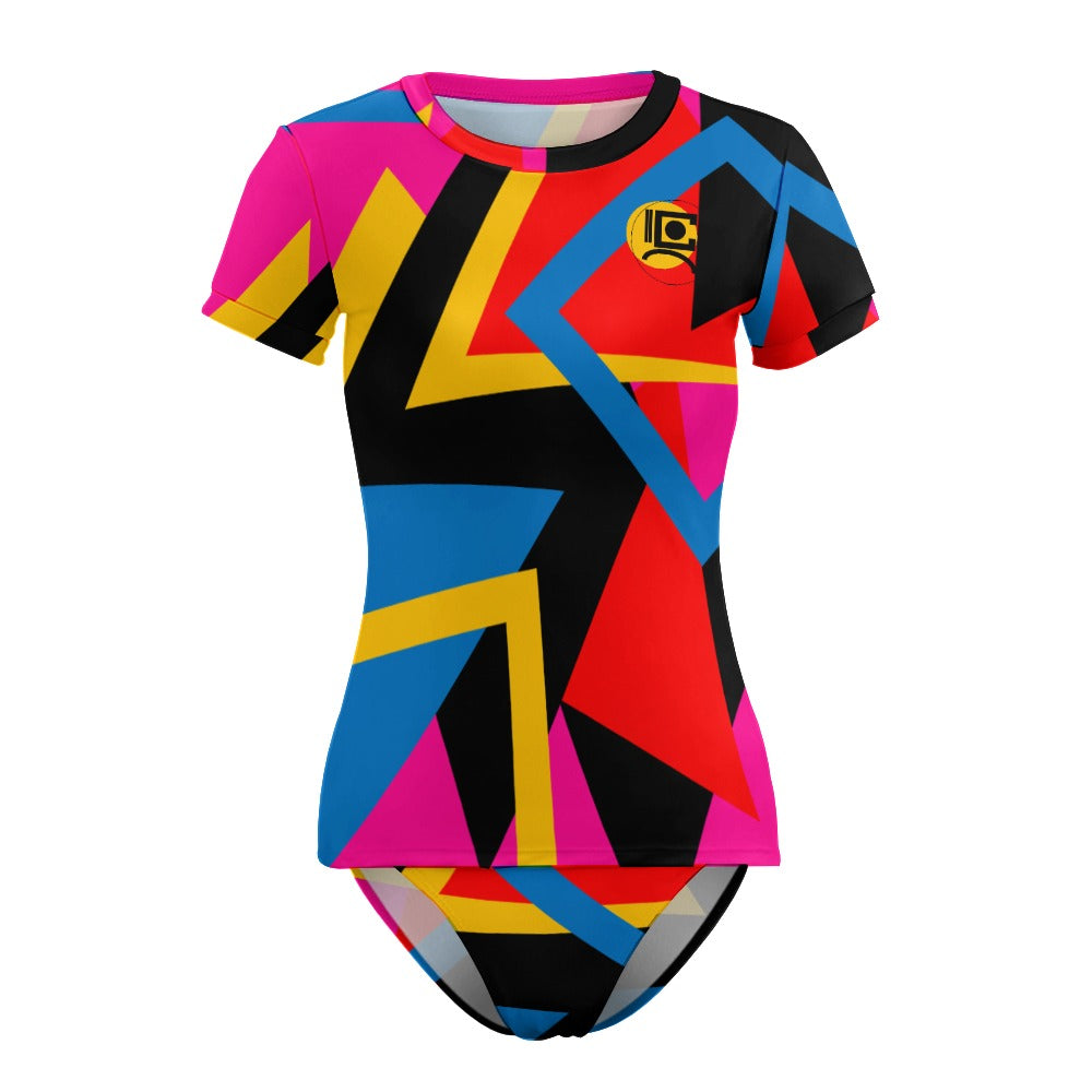 Origen Destination Women's Short Sleeve Two-piece Swimsuit