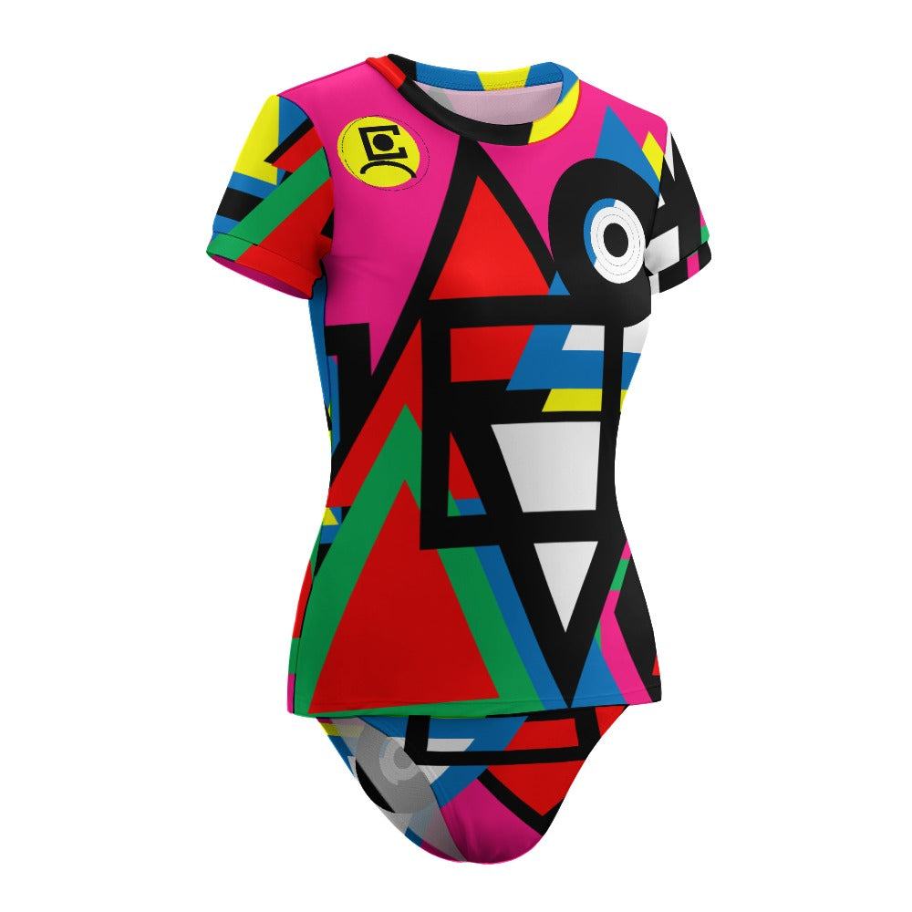 Origen Destination Women's Short Sleeve Two-piece Swimsuit