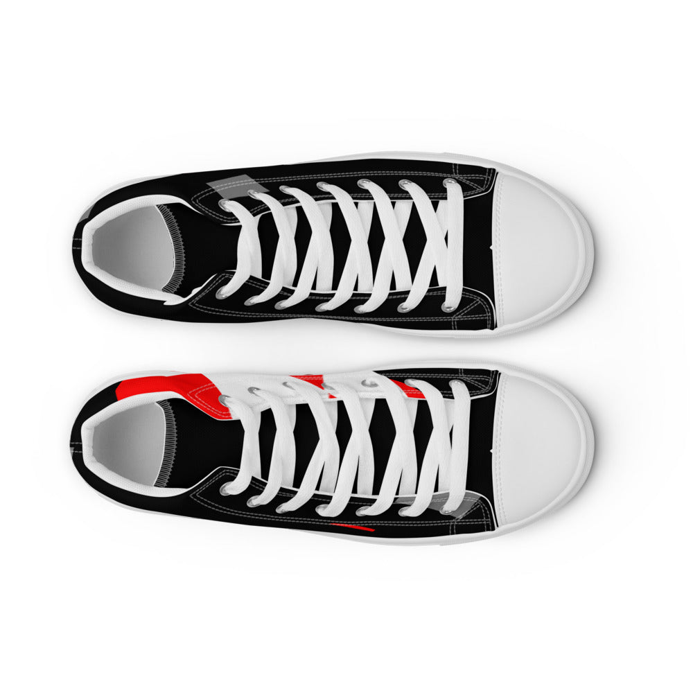 Origen Destination |On-Arrival Point of Origen Symbol-inspired Men’s high top canvas shoes