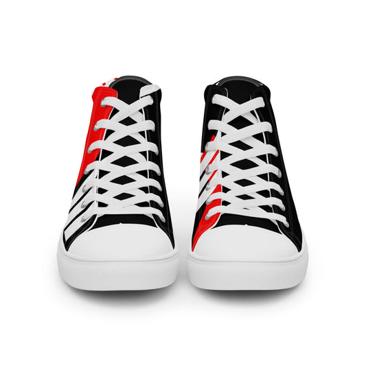 Origen Destination |On-Arrival Point of Origen Men’s Symbol-inspired high top canvas shoes