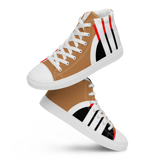 Origen Destination |On-Arrival Point of Origen Men’s Symbol-inspired high top canvas shoes