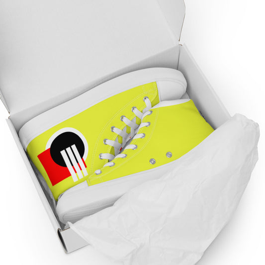 Origen Destination |On-Arrival Point of Origen Men's Symbol-inspired high top canvas shoes