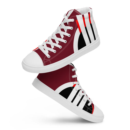 Origen Destination |On-Arrival Point of Origen Men's Symbol-inspired high top canvas shoes