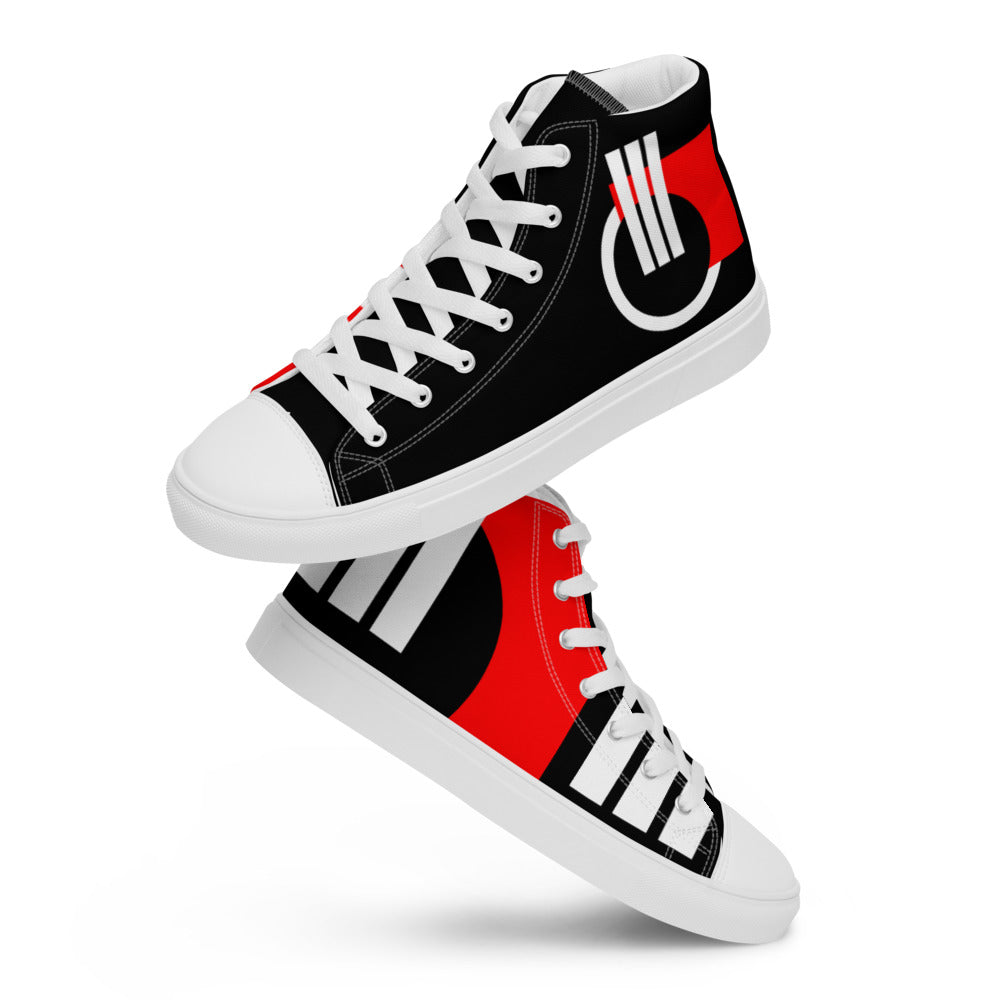 Origen Destination |On-Arrival Point of Origen Symbol-inspired Men’s high top canvas shoes