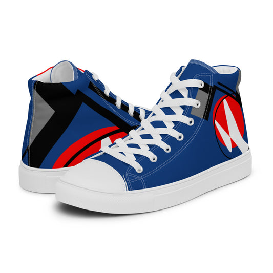 Origen Destination |On-Arrival Point of Origen Symbol-inspired Men’s high top canvas shoes