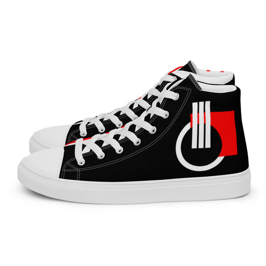 Origen Destination |On-Arrival Point of Origen Men’s Symbol-inspired high top canvas shoes