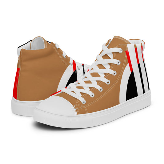 Origen Destination |On-Arrival Point of Origen Men’s Symbol-inspired high top canvas shoes