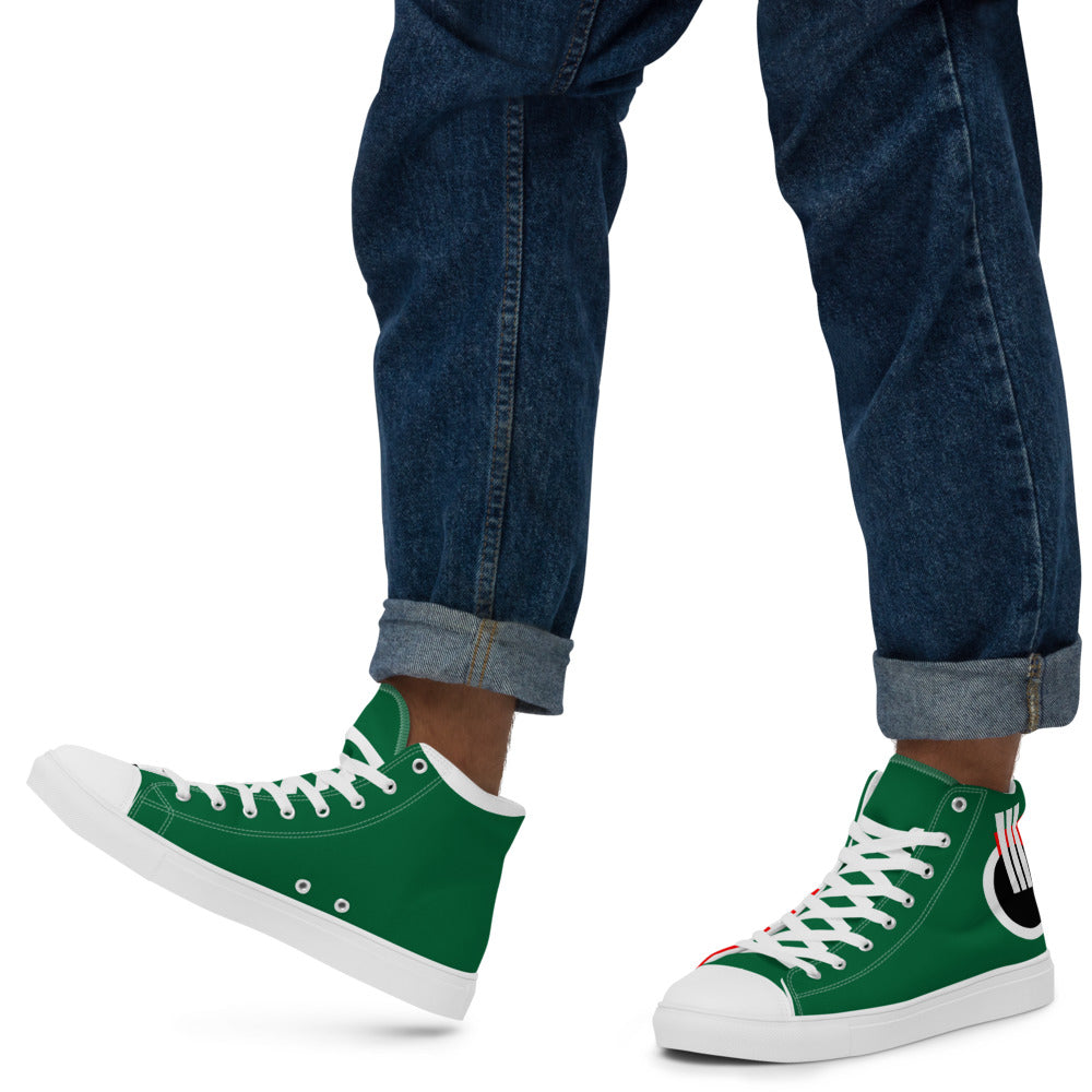 Origen Destination |On-Arrival Point of Origen Men's Symbol-inspired high top canvas shoes