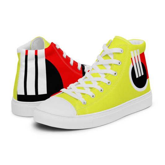 Origen Destination |On-Arrival Point of Origen Men's Symbol-inspired high top canvas shoes