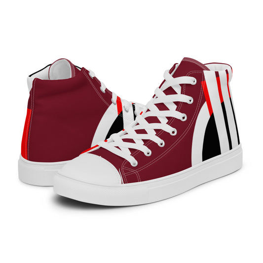 Origen Destination |On-Arrival Point of Origen Men's Symbol-inspired high top canvas shoes