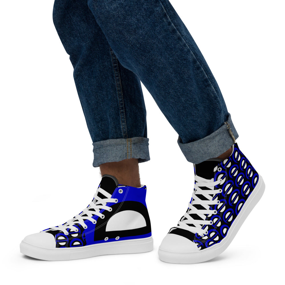 Origen Destination |On-Arrival Point of Origen Men's Blu-Light high top canvas shoes