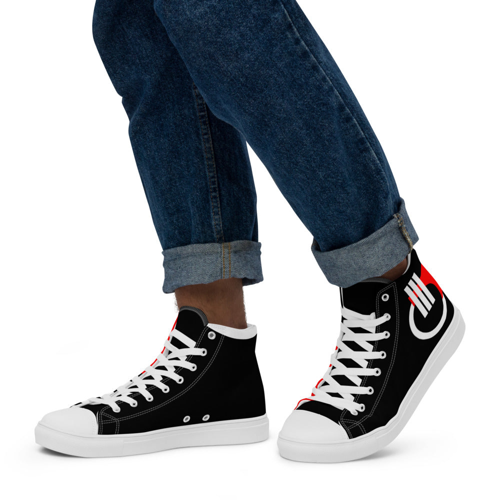 Origen Destination |On-Arrival Point of Origen Symbol-inspired Men’s high top canvas shoes