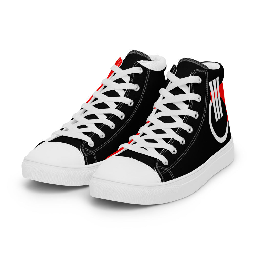 Origen Destination |On-Arrival Point of Origen Men’s Symbol-inspired high top canvas shoes