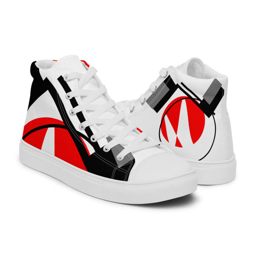 Origen Destination |On-Arrival Point of Origen Symbol-inspired Men’s high top canvas shoes