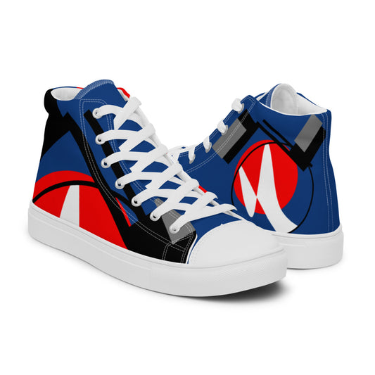 Origen Destination |On-Arrival Point of Origen Symbol-inspired Men’s high top canvas shoes